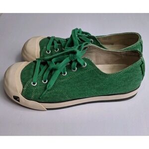 KEEN Coronado Sneakers Womens Sz 10 Green Canvas Lace Up Walking Low Top Shoes